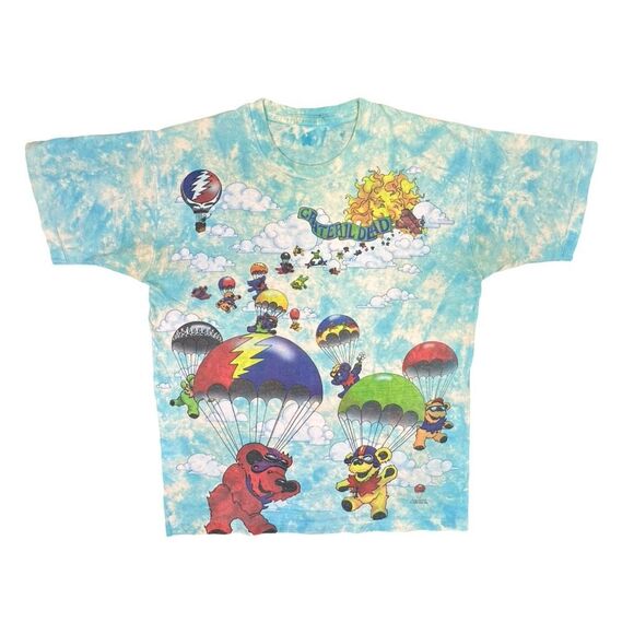 Vintage Liquid Blue 1993 Grateful Dead Greg Genrich Songs Fill The Air Tee - Picture 1 of 8